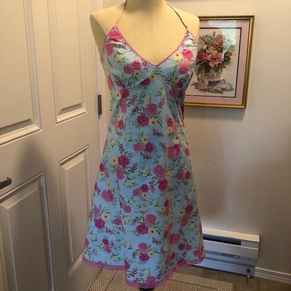 pink and blue sundress